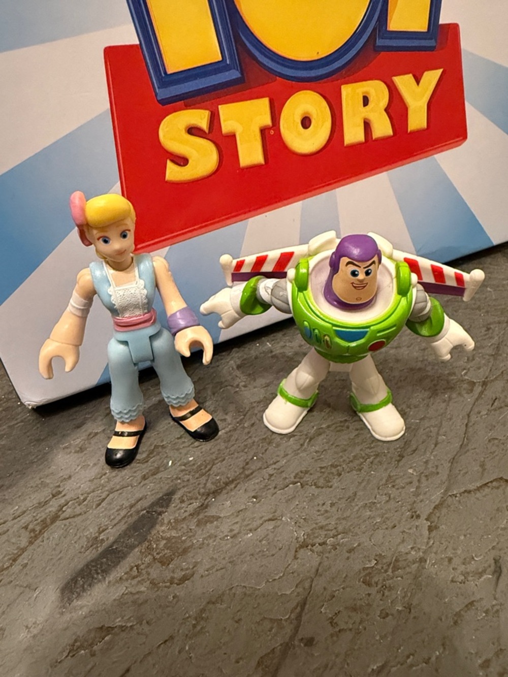 Buzz Lightyear and bo peep Figure 2-Piece Kids Toy Set - Green & Purple